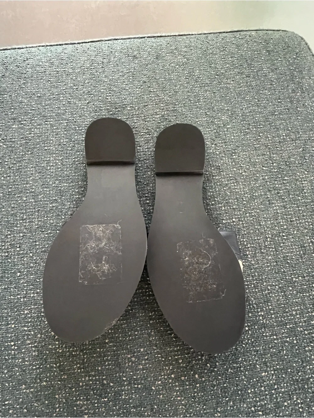 Tory Burch Black and Cream Logo Slide Mules